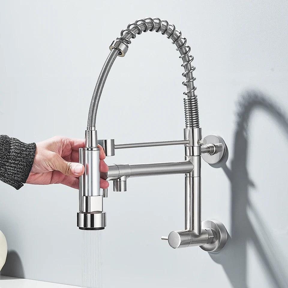 Pull Down Kitchen Faucet Wall Mounted